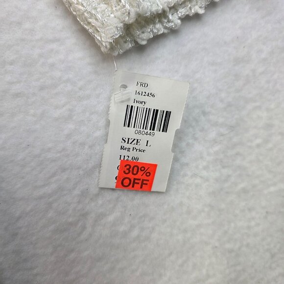 FDJ French Dressing Sequined Tunic Large White Sparkle NYE Dainty Fairy y2k New - Picture 10 of 13